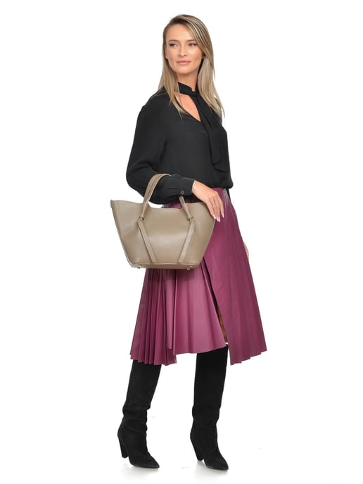Isabella Rhea Beige Bolso de cuero - Image 5