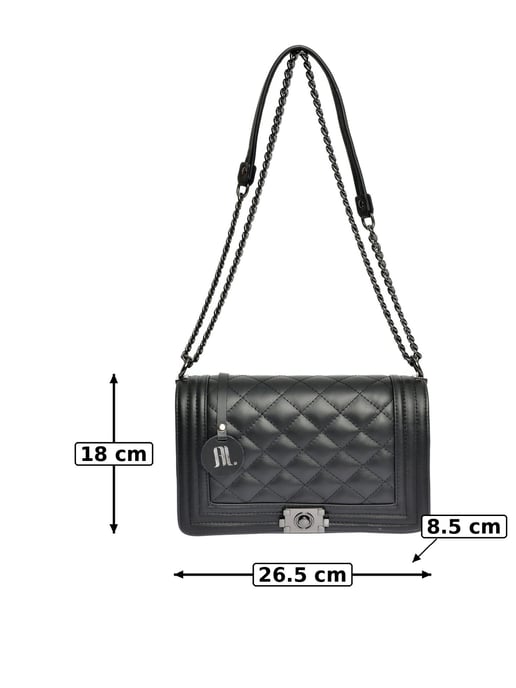 Anna Luchini Negro Bolso de cuero - Image 6