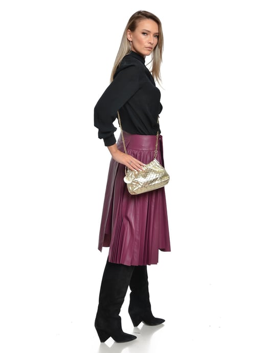 Anna Luchini Oro Bolso de cuero - Image 5