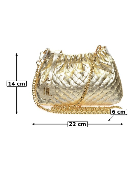 Anna Luchini Oro Bolso de cuero - Image 6