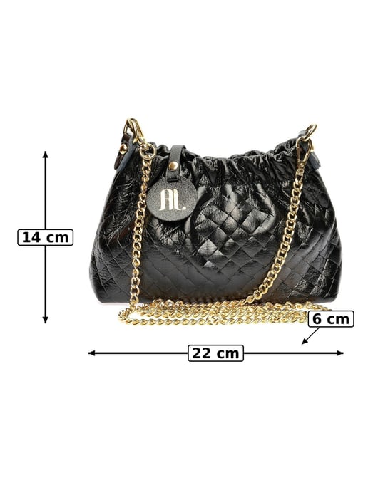 Anna Luchini Negro Bolso de cuero - Image 6