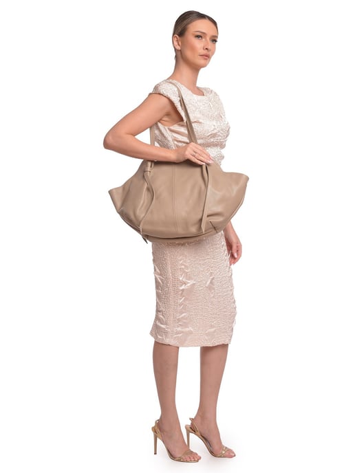 Roberta M Beige Bolso de cuero - Image 5
