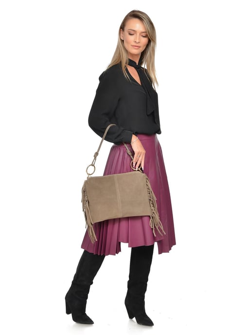 Isabella Rhea Beige Bolso de cuero - Image 5