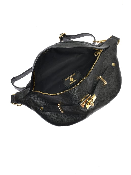 Anna Luchini Negro Bolso de cuero - Image 4