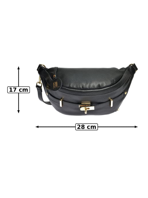 Anna Luchini Negro Bolso de cuero - Image 6