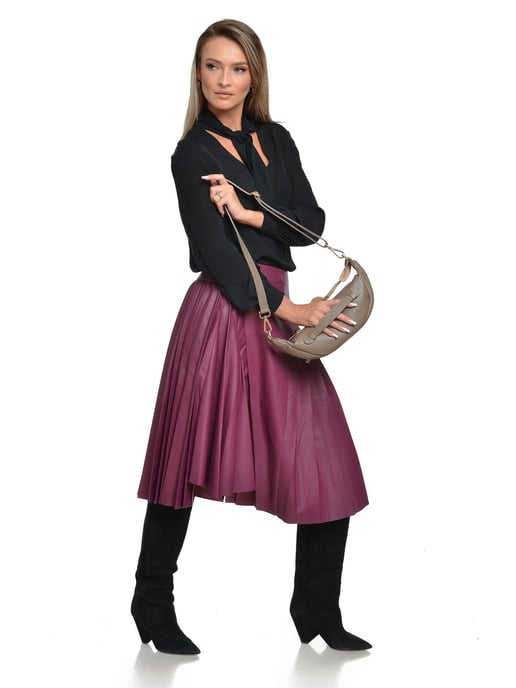 Roberta M Beige Bolso de cuero - Image 5
