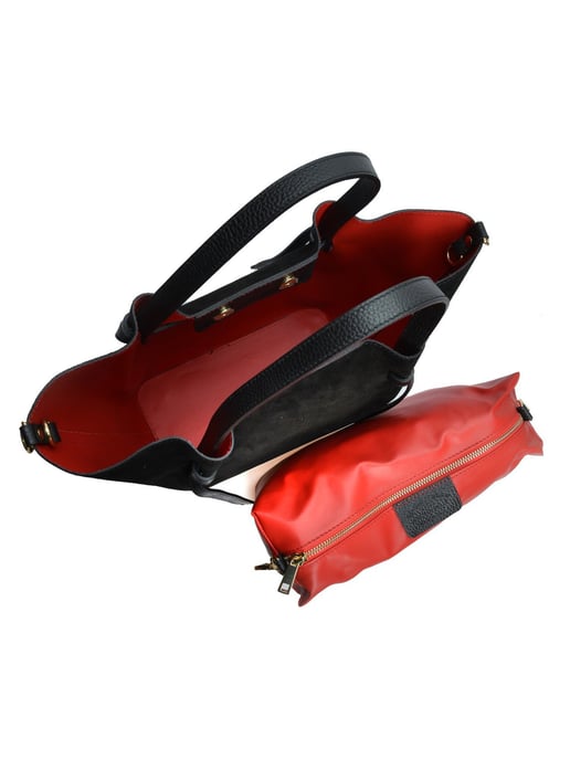 Isabella Rhea Negro Bolso de cuero - Image 4