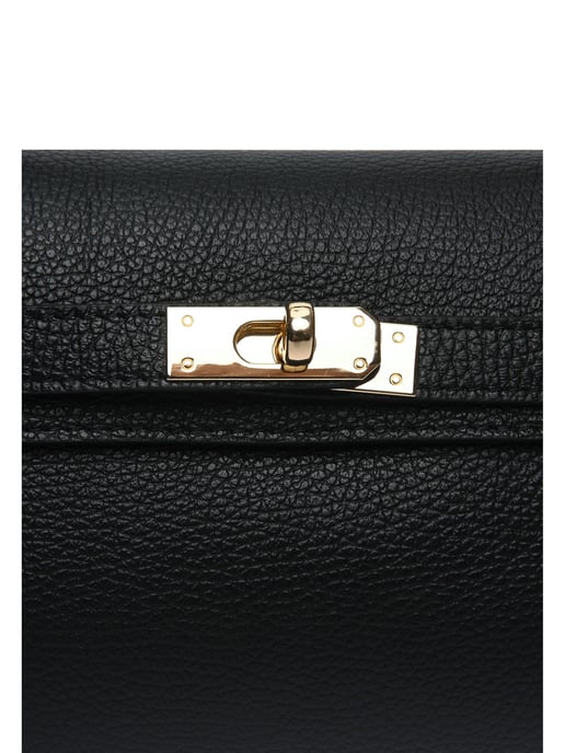 Anna Luchini Negro Bolso de cuero - Image 3