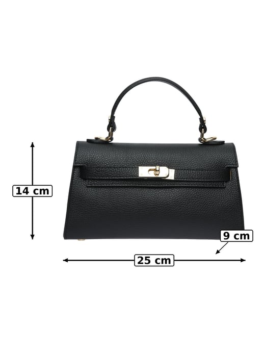 Anna Luchini Negro Bolso de cuero - Image 6