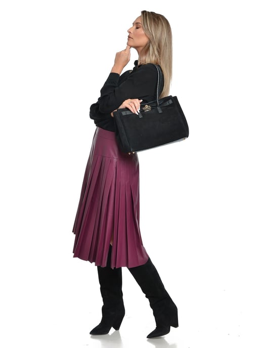Isabella Rhea Negro Bolso de cuero - Image 5