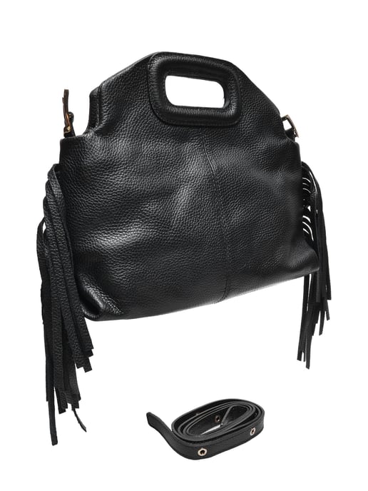 Anna Luchini Negro Bolso de cuero - Image 2