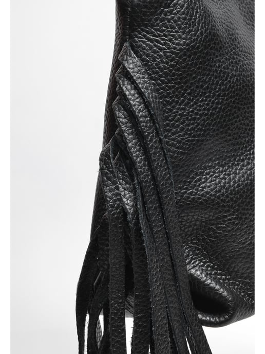 Anna Luchini Negro Bolso de cuero - Image 3