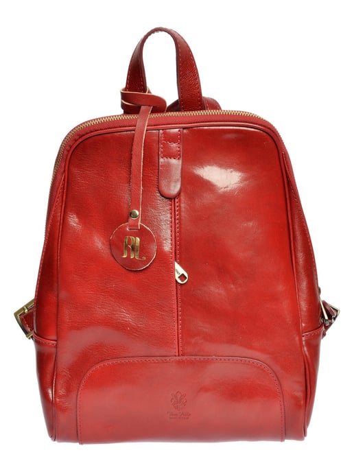 Anna Luchini Rojo Bolso de cuero - Image 1