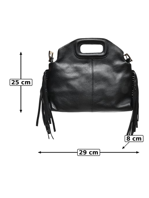 Anna Luchini Negro Bolso de cuero - Image 5