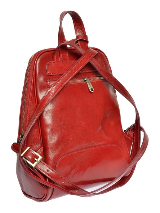 Anna Luchini Rojo Bolso de cuero - Image 2