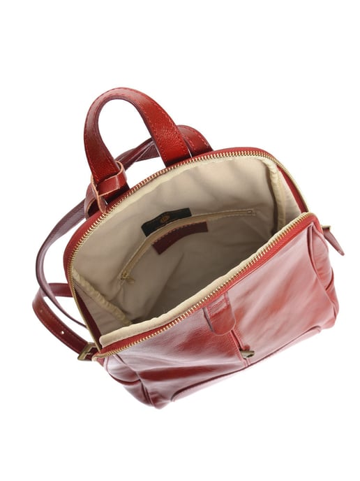 Anna Luchini Rojo Bolso de cuero - Image 4