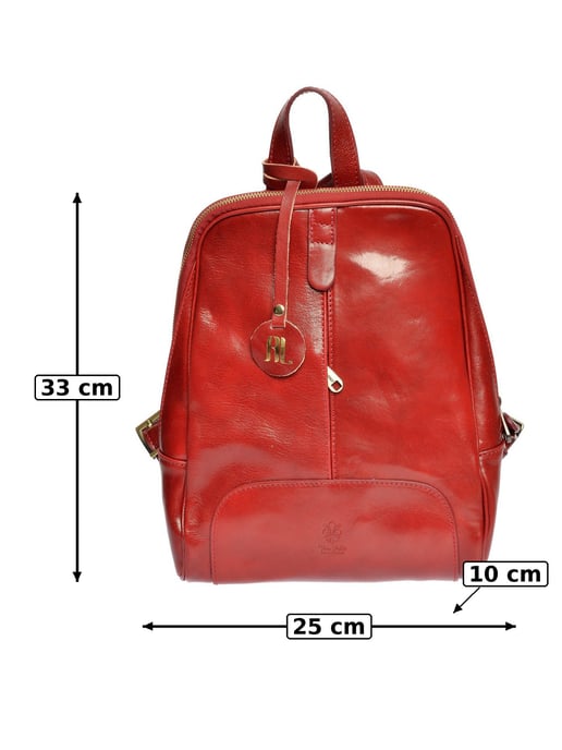 Anna Luchini Rojo Bolso de cuero - Image 6