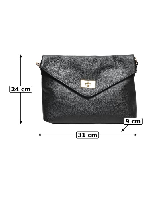 Anna Luchini Negro Bolso de cuero - Image 5