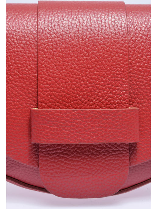 Anna Luchini Rojo Bolso de cuero - Image 3