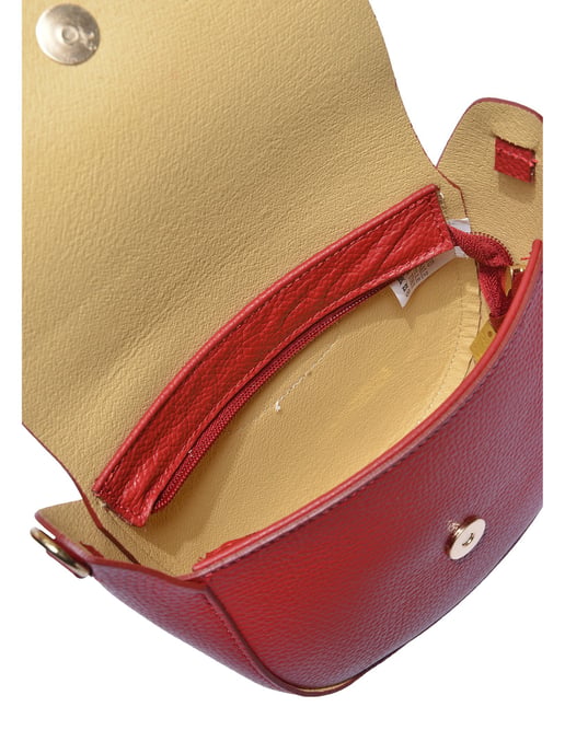 Anna Luchini Rojo Bolso de cuero - Image 4