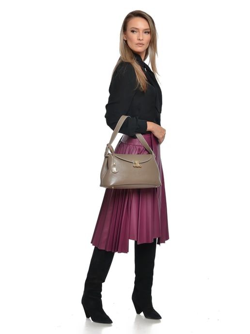 Anna Luchini Beige Bolso de cuero - Image 5