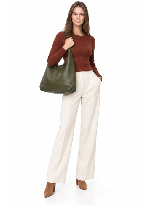 Anna Luchini Caqui Bolso de cuero - Image 6