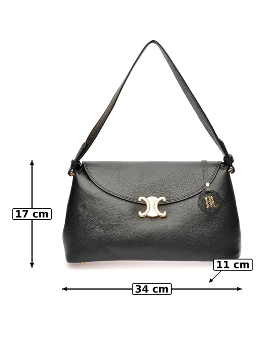 Anna Luchini Negro Bolso de cuero - Image 6