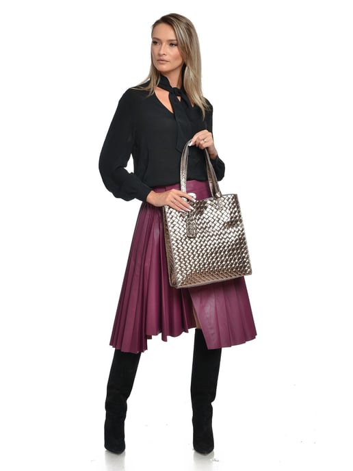Anna Luchini Bronce Bolso de cuero - Image 4
