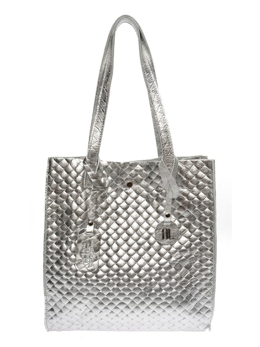 Anna Luchini Plata Bolso de cuero - Image 1