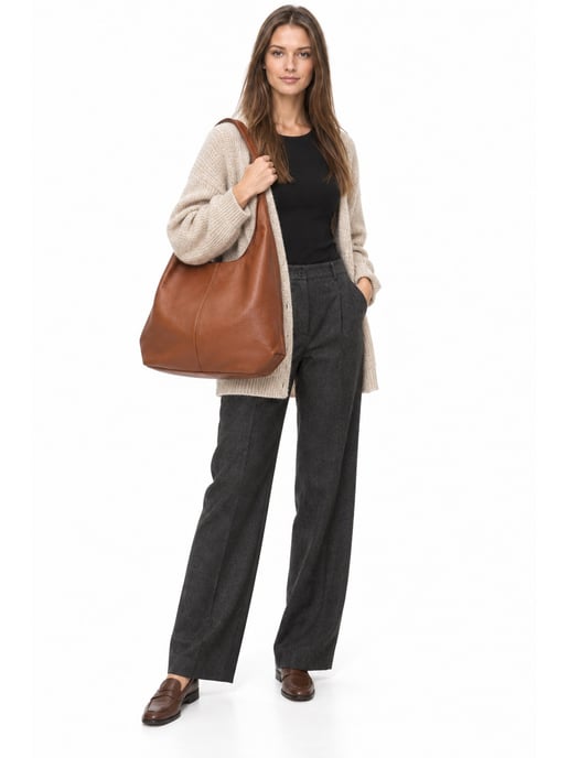 Anna Luchini Brown Bolso de cuero - Image 6