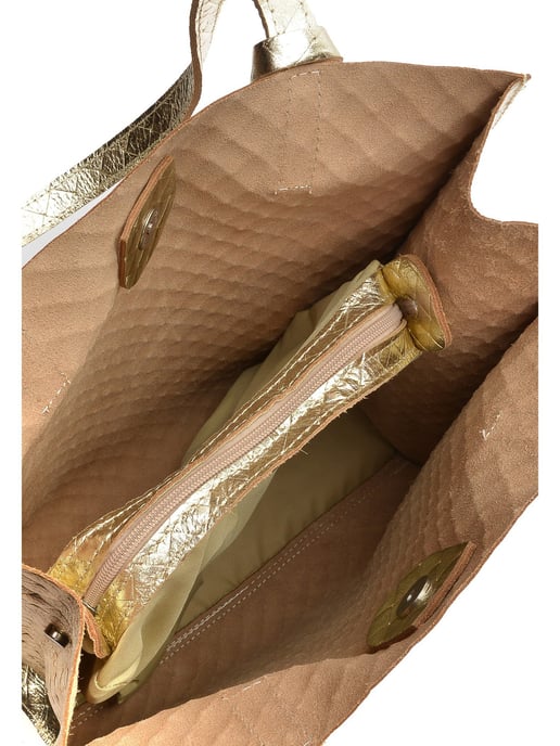 Anna Luchini Oro Bolso de cuero - Image 4