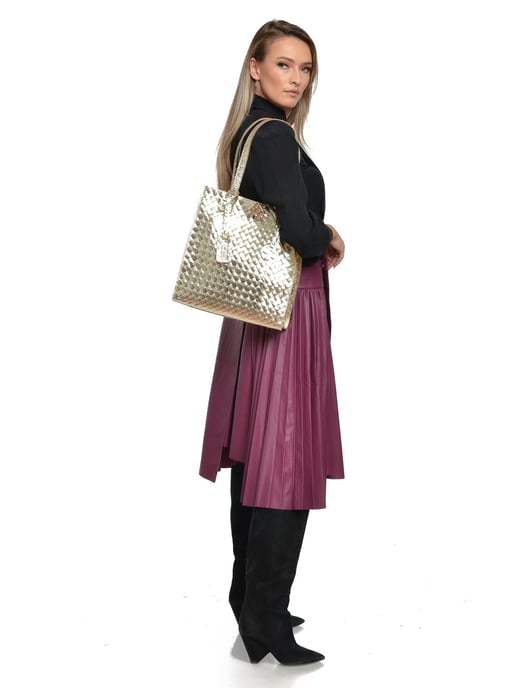 Anna Luchini Oro Bolso de cuero - Image 5