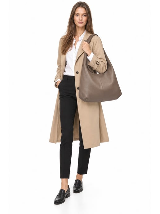 Anna Luchini Beige Bolso de cuero - Image 6