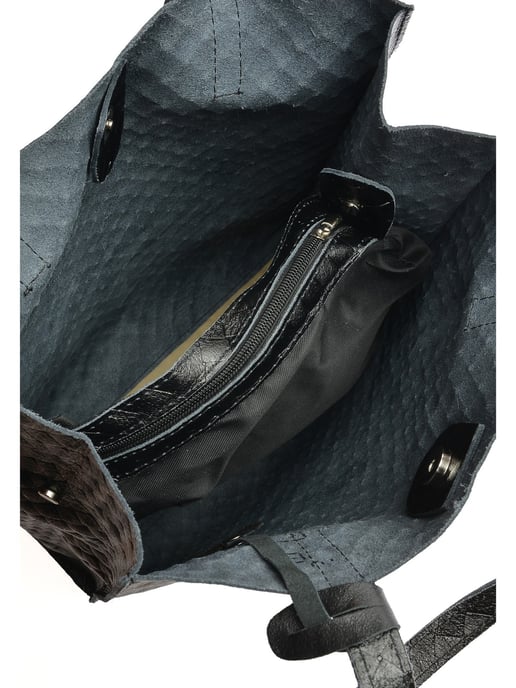 Anna Luchini Negro Bolso de cuero - Image 4