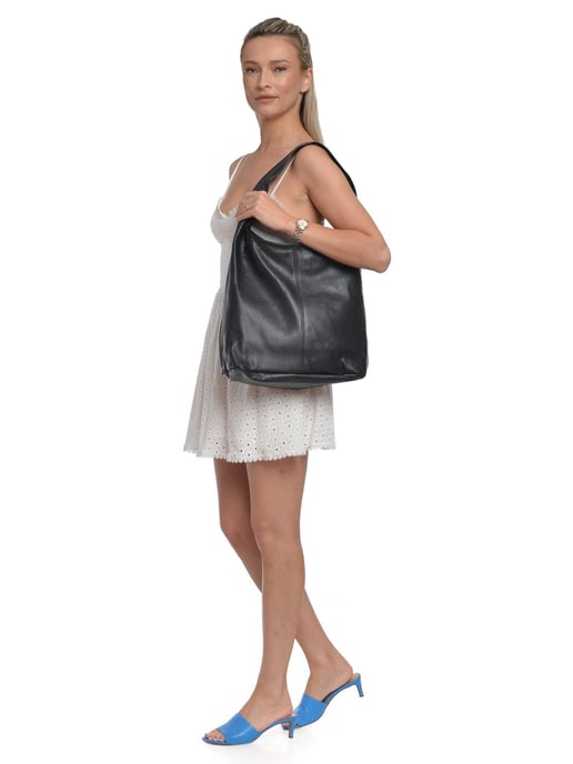 Anna Luchini Negro Bolso de cuero - Image 5