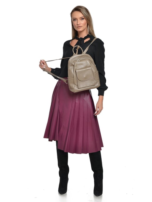 Anna Luchini Beige Bolso de cuero - Image 5