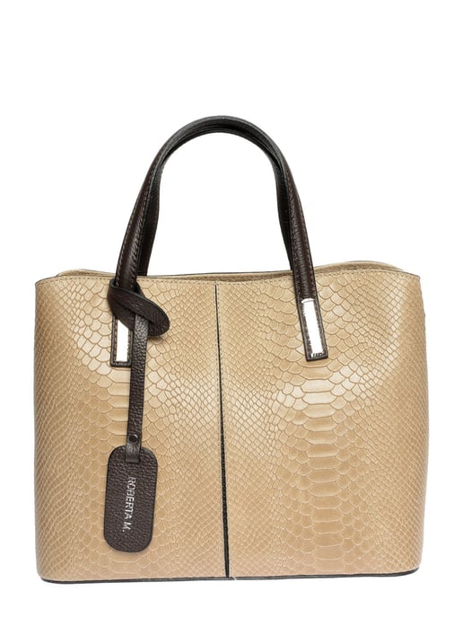 Roberta M Beige Bolso de cuero - Image 1