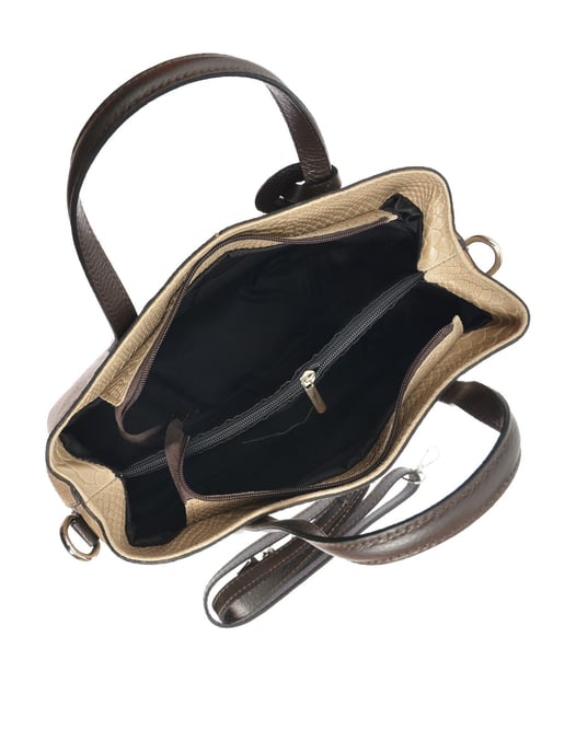 Roberta M Beige Bolso de cuero - Image 4
