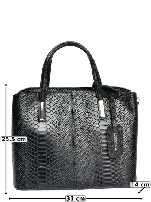 Roberta M Negro Bolso de cuero - Image 6
