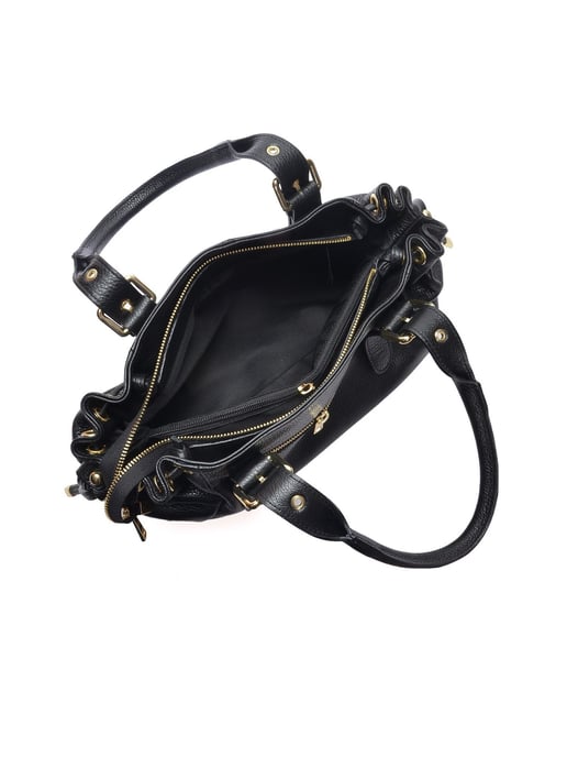 Anna Luchini Negro Bolso de cuero - Image 4