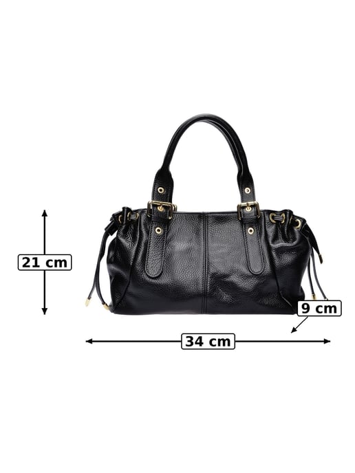 Anna Luchini Negro Bolso de cuero - Image 6