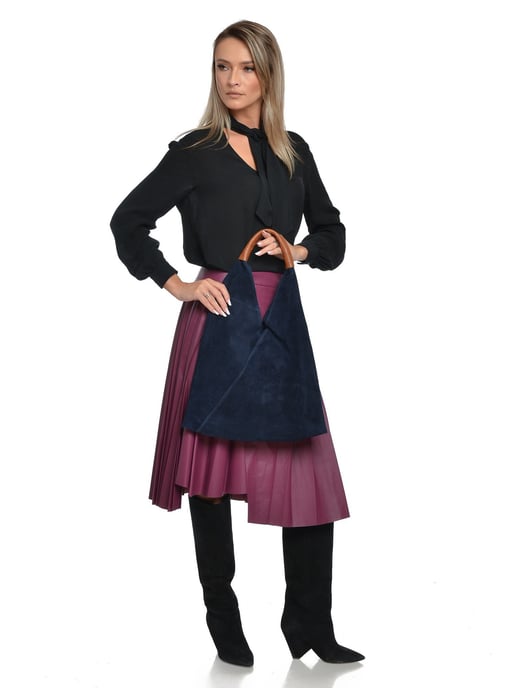 Anna Luchini Azul Bolso de cuero - Image 5