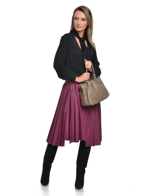 Roberta M Beige Bolso de cuero - Image 5