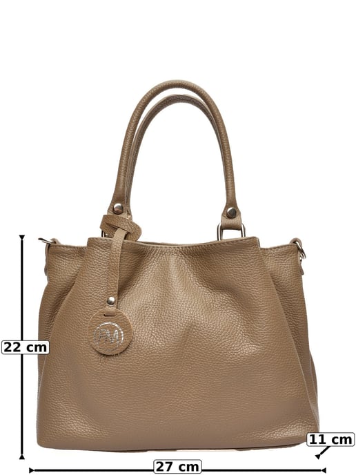 Roberta M Beige Bolso de cuero - Image 6