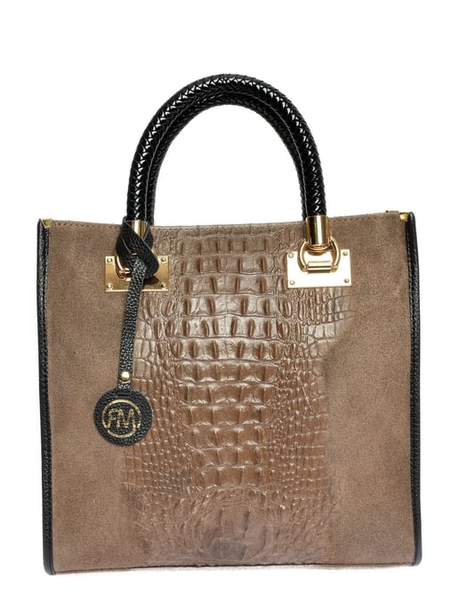 Roberta M Beige Bolso de cuero - Image 1