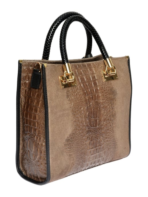 Roberta M Beige Bolso de cuero - Image 2