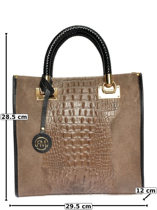 Roberta M Beige Bolso de cuero - Image 6