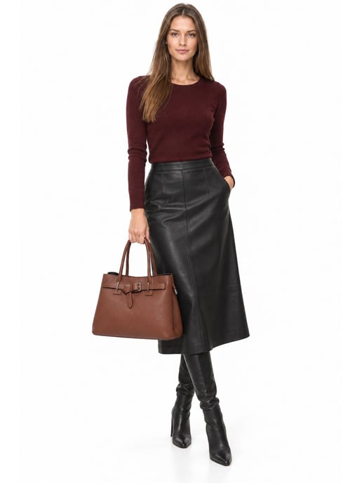 Anna Luchini Granate Bolso de cuero - Image 6