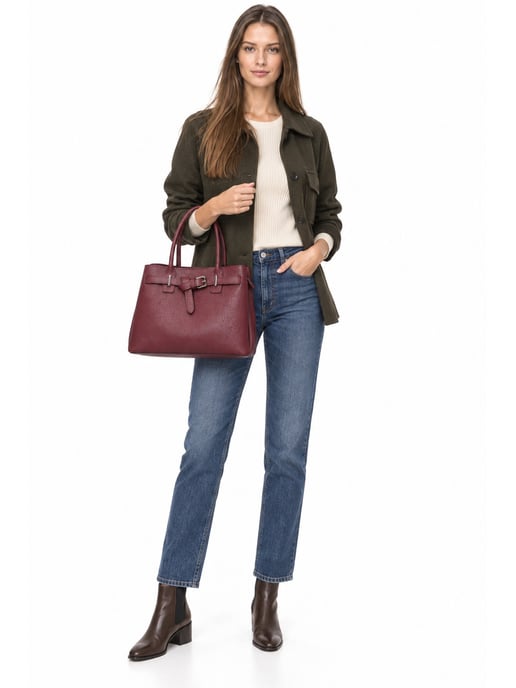 Anna Luchini Vino Bolso de cuero - Image 6