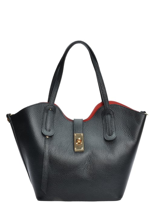 Isabella Rhea Negro Bolso de cuero - Image 1